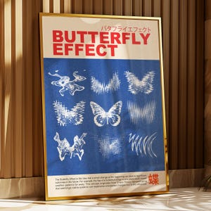 Schmetterling Effekt / Japanisches Plakat / Ausstellungswandplakat / Japanische Wandkunst / Vintage Kunstdruck / Digital Download