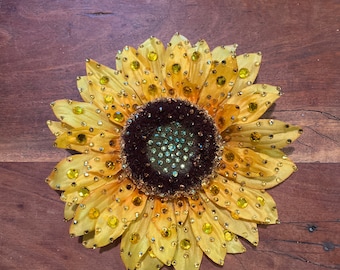 Enormi capelli di girasole o clip ovunque