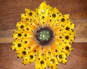 Capelli di girasole di piccole/medie dimensioni o clip ovunque.