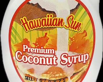 Hawaiian Sun Coconut Syrup, Tropical Pancake Topping (12.5oz)