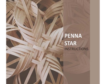 Tejido Penna Star PDF instrucciones digitales instrucciones tutorial cesta tejiendo descarga instantánea