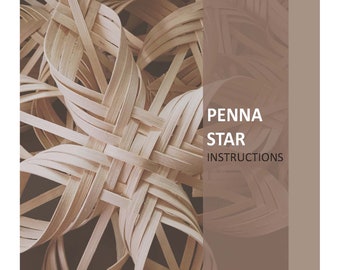 Tissé Penna Star PDF instructions numériques directions tutoriel vannerie téléchargement instantané