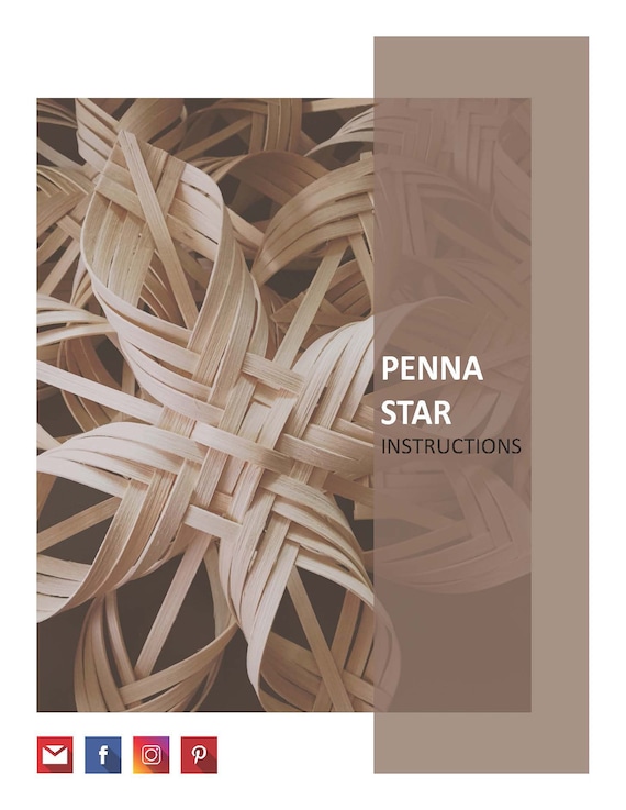 Woven Penna Star PDF digital instructions directions tutorial basket weaving instant download
