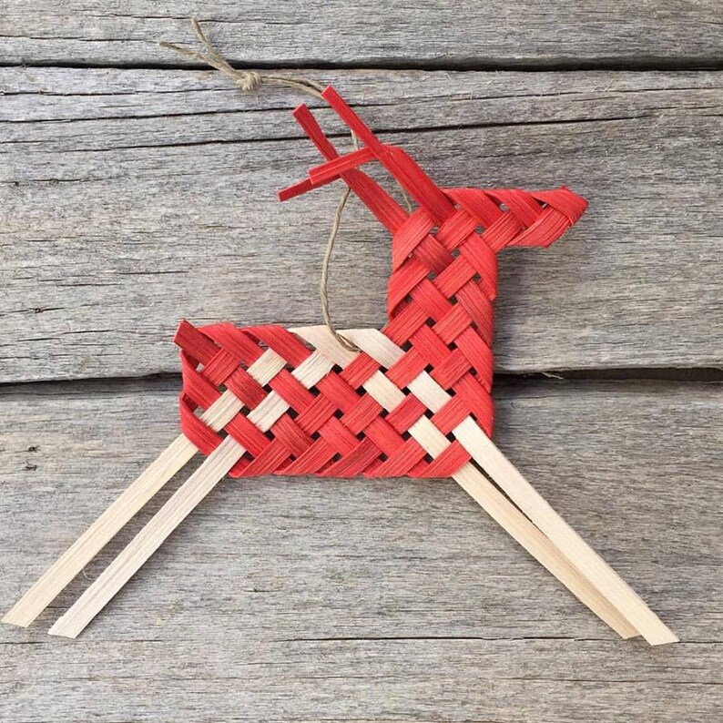 Woven Horse and reindeer Ornament PDF digital instructions Etsy