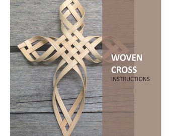 Woven Crosses PDF double sided digital instructions directions tutorial basket weaving instant download