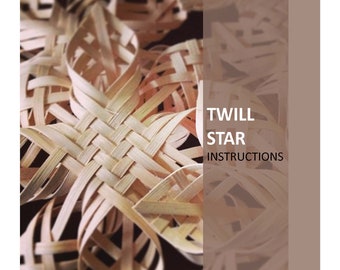 Woven Twill Star PDF digital instructions directions tutorial basket weaving instant download