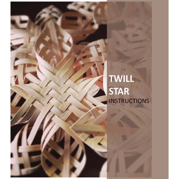 Woven Twill Star PDF digital instructions directions tutorial basket weaving instant download