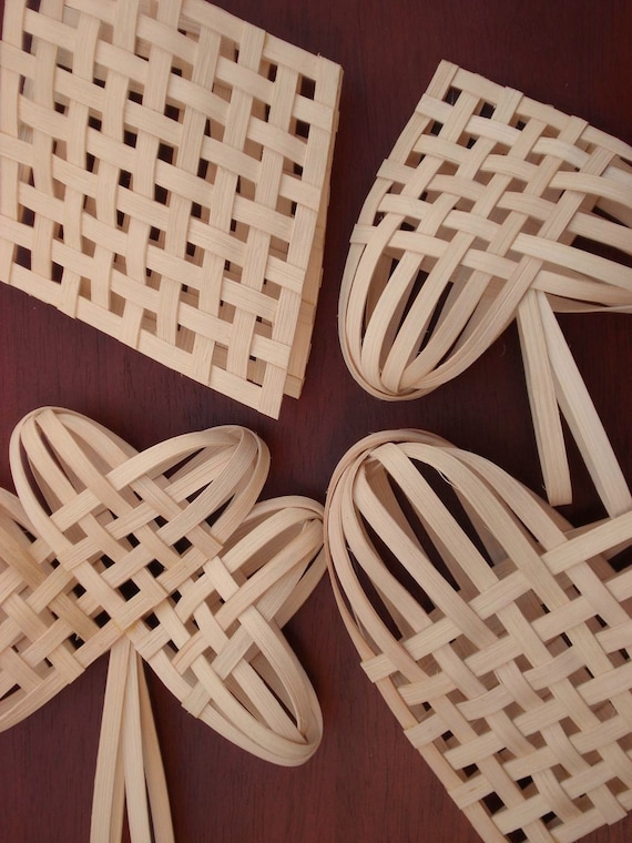 Vintage Flower Vase Basket Weaving Kit Lyn Siler and Carolyn Kemp design dyed reed instructions 4.5 x 6.25h x 5.25 d