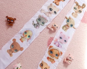 Pet Shop tights - printed tights with sublimation ink, lps, littlest pet shop