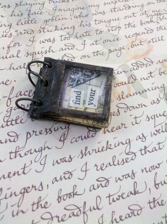 Soldered Stained Glass Miniature Journal Collage Art Book Etsy