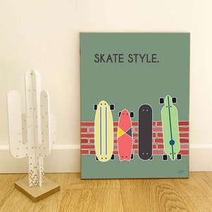 Tableau skate en bois brut ou laminé.