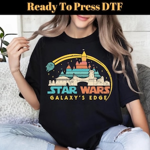Vintage Disney Star Wars DTF Transfer, Star Wars Ready To Press, Retro Star Wars DTF, Disney Family Trip DTF, Galaxy&#39;s Edge Dtf, Disney Trip