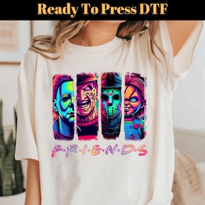 Horror Friends DTF Transfer, Horror Charaktere Transfer, Horror Halloween DTF, Horror Killer DTF, Horrorfilme Dtf, Halloween Neon Dtf