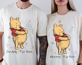 Transfert DTF Maman vers Abeille Winnie l'ourson, Prêt à l'emploi Winnie l'ourson, Transfert Maman vers Abeille, DTF Maman Ourson, Daddy To Bee, DTF Nouvelle maman