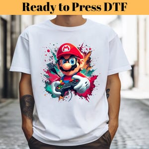 Super Mario Gaming DTF, Nintendo World Heat Transfer, Mario Transfer, Mario Character DTF Transfer, Super Mario Birthday Shirt, Hero Mario
