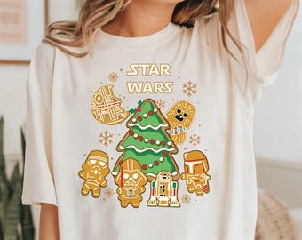 Star Wars Gingerbread DTF Transfer, Christmas Gingerbread DTF, Christmas Cookie DTF, Star Wars Christmas Tree Transfer, Gingerbread Cookies