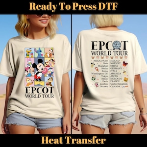 Disney Epcot World Tour 2025 DTF Transfer, Mickey Drink Around The World DTF, Disneyland Family Matching Trip DTF, Disneyworld Traveler Dtf