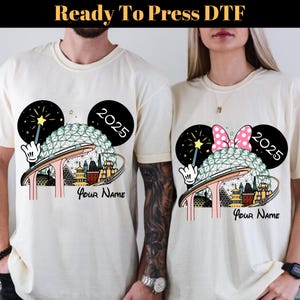 Custom Name Disney Epcot 2025 DTF, World Traveler DTF Transfer, Personalized Disney Trip DTF, Disney Family Matching Dtf, Disneyland Dtf
