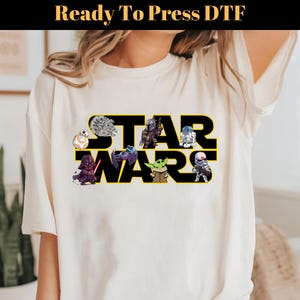 Star Wars DTF Transfer, Star Wars Ready To Press, Star Wars Characters DTF, Star Wars Heat Transfer, Disney Family Trip DTF, Star Wars Shirt