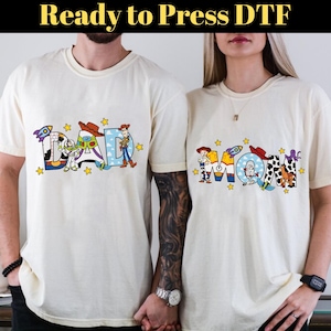 Toy Story Dad Toy Story Mom DTF, Toy Story Family Ready To Press, Family Matching DTF, Mommy and Daddy Transfer, Mom Dad Vacation DTF