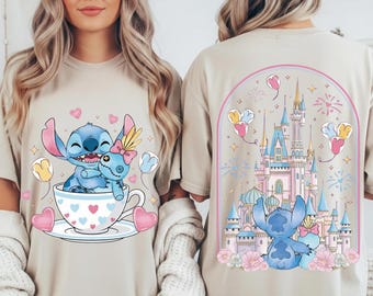 Transferencia DTF de Disney Stitch y Scrump, Lilo y Stitch de Disney listos para imprimir, DTF de Magic Kingdom, DTF de viaje a Disneyland, Transferencia de la película Stitch