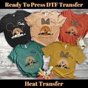Custom Disney Animal Kingdom DTF Transfer, Safari Family Matching DTF, Disney Trip Dtf, Disney Birthday Dtf, Disneyworld Custom Name DTF