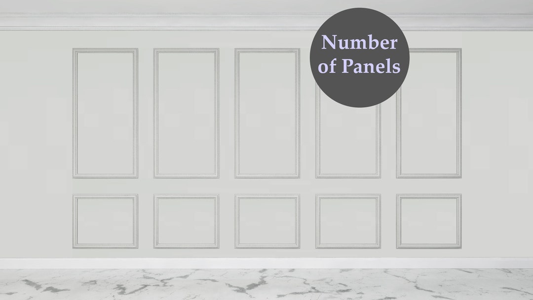 DIY Accent Wall Kit , Wainscoting Kit , Wall Molding Package Ready to ...