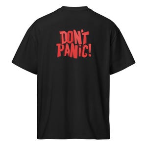 Don't Panic Funny Anxiety Tee | Hyper-Realistic 3D Text | Geeky Pop Culture Shirt | Bold Inspirational Quote | Clean Design T-Shirt