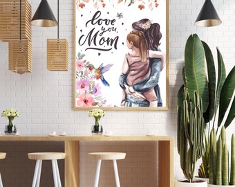 Mom's the Word Vier het met creatieve Moederdagprintables