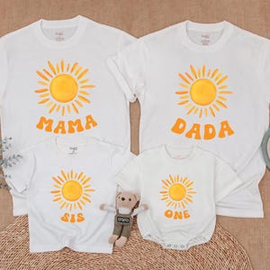Sunshine 1st Birthday Matching Shirt, First Trip Around The Sun Matching Shirt, Matching Family Birthday Shirt, Mommy and Me Shirts