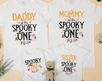 Spooky One Halloween Family Matching Shirts, 1st Birthday Family Matching Halloween Shirt, Dad Mom of The Spooky One, Family Birthday Party