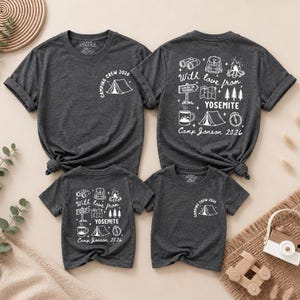 Family Camping Shirts, Custom Family Camp Trip Shirt, Matching Camping Crew Tees, Personalized Summer Camp Tshirt, Family Reunion Group Tees image 9