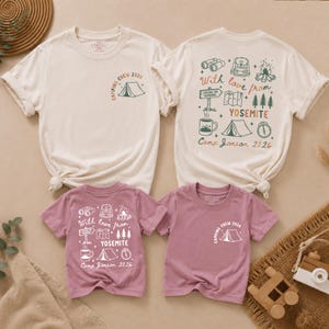 Family Camping Shirts, Custom Family Camp Trip Shirt, Matching Camping Crew Tees, Personalized Summer Camp Tshirt, Family Reunion Group Tees image 5