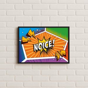 NOICE! Wall Art - Comic Book Style - Brooklyn Nine Nine Quote