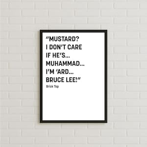 Brick Top Quote Snatch Movie Wall Hanging Print, Famous Line Wall Display Poster, Home Office Movie Lover Gift Decorative Cool Decor Gift
