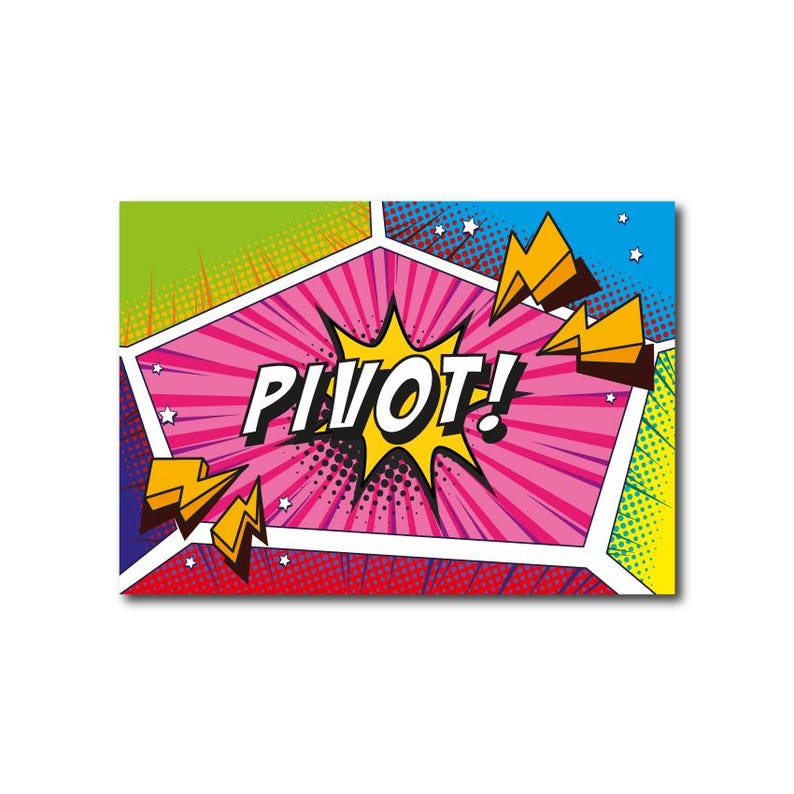 PIVOT! Friends Quote Comic Book Style Poster, Pop Art Themed Funny Wall ...