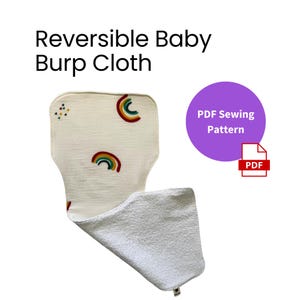 Reversible Baby Burp Cloth Pattern: Beginner-Friendly Sewing (PDF Pattern)