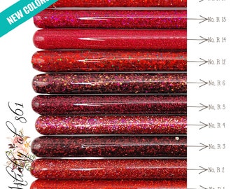 Personalized RED Glitter Pens w/ Black or Blue Ink INKJOY by Papermate