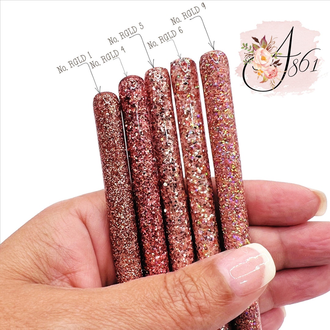 Personalized ROSE GOLD Glitter Pens W/ Black or Blue Ink INKJOY by ...