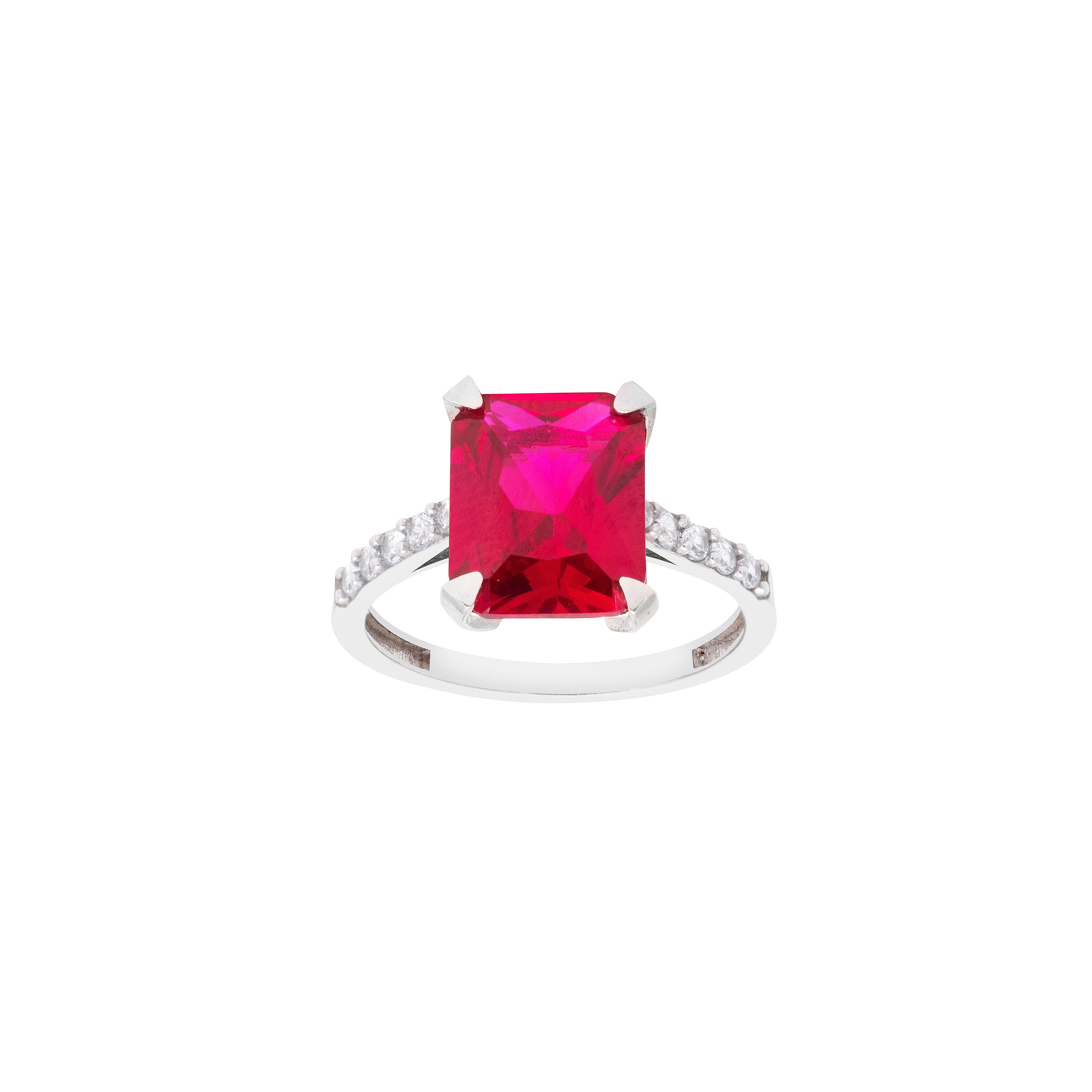 14k Solid Gold Ruby Ring ,octagon Cut Ruby Ring, July Birthstone Ring ...