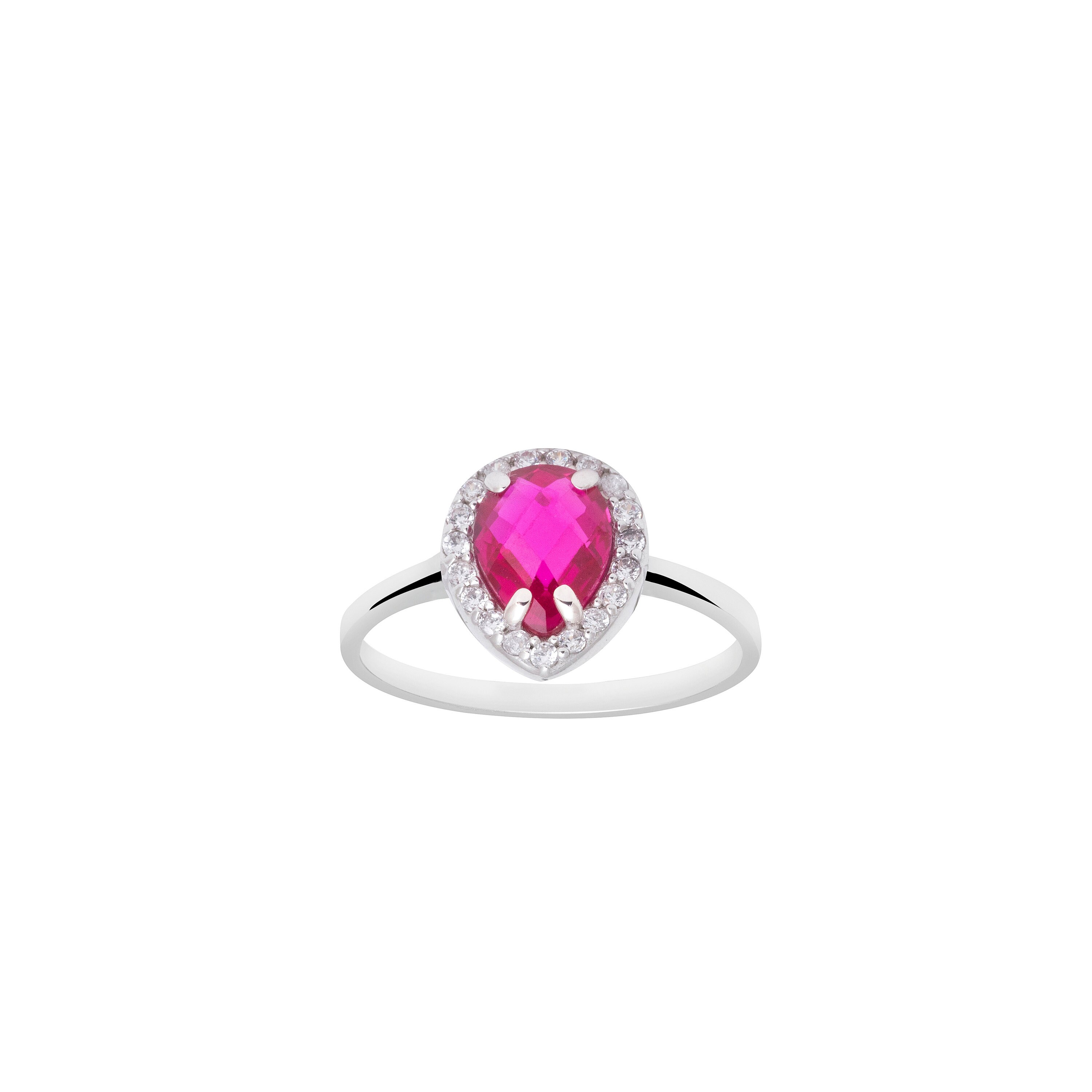 14k Solid Gold Ruby Ring , Pear Double Cut Ruby Ring, July Birthstone ...