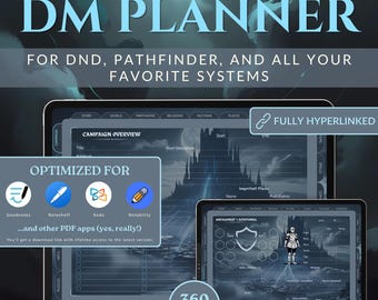 Digital DND Journal for DnD 5e | Hyperlinked DM Journal Pdf | DnD Goodnotes Notability | Campaign Session Tracker | D&D Worldbuilding (Grey)