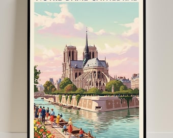 Notre-dame, Cathedral, Paris, Travel Print, Dave Thompson