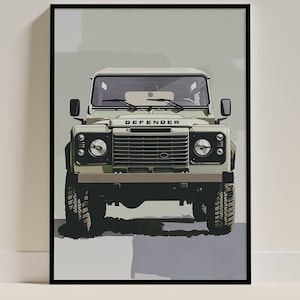 Land Rover Defender 90/110/130 Poster Illustrazione Arte Regalo