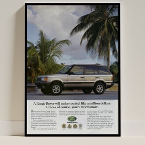 Retro Reichweite Rover P38 Plakat - Weinlese-Automotiv-Werbung, ideal für Auto-Enthusiasten, Wohnkultur, Man-Caves, einzigartige Geschenkidee
