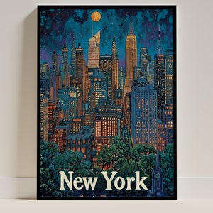 New York City Print NYC Reiseplakat USA USA Reisegeschenk Wandkunst NY Poster Perfect Home Decor und Geschenk für New York Lovers
