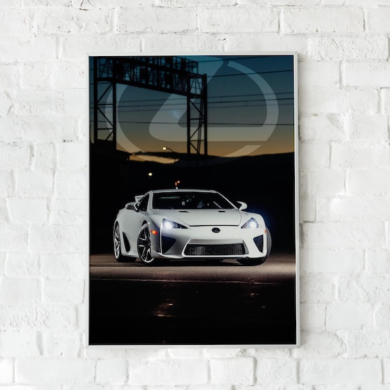 Lexus LFA Poster, High-quality Art Print, Modern Supercar Wall