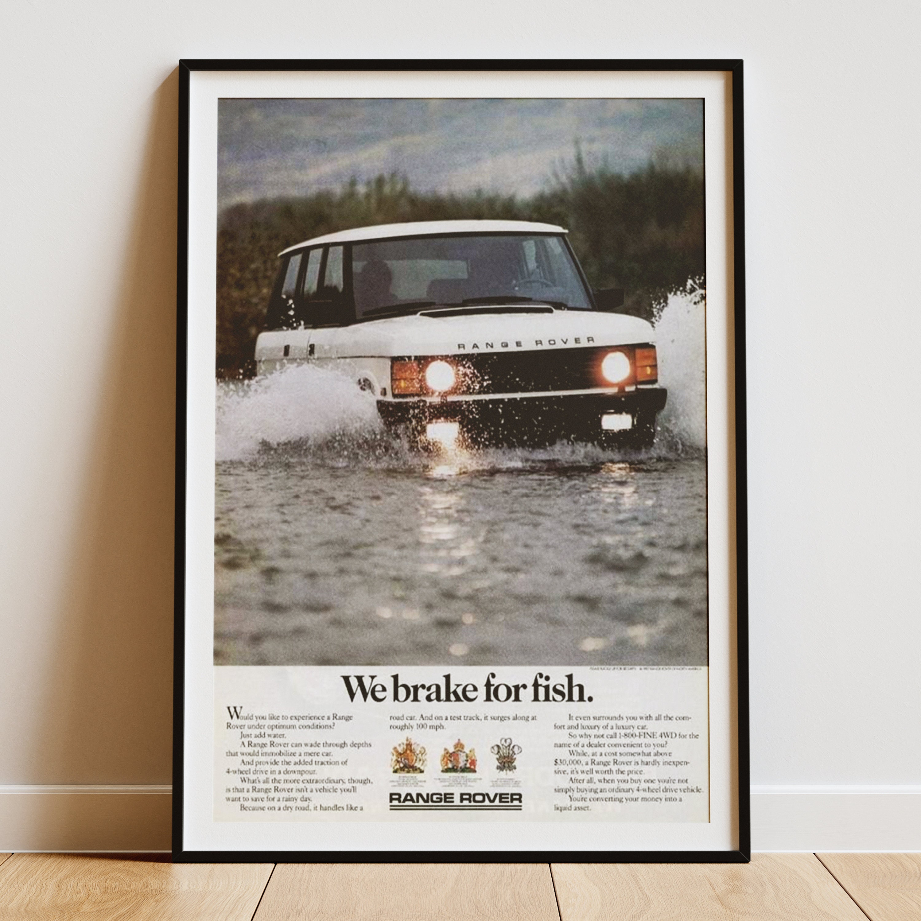 Retro Range Rover Ad Print - Classic Car Poster, Man Cave Decor - Etsy