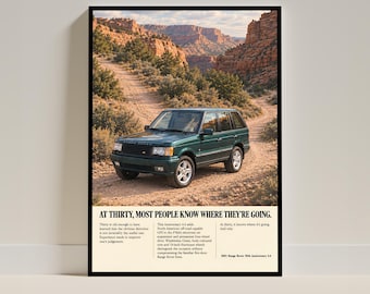 2001 Range Rover 30th Anniversary 4.6 Poster - Vintage Magazine Advert