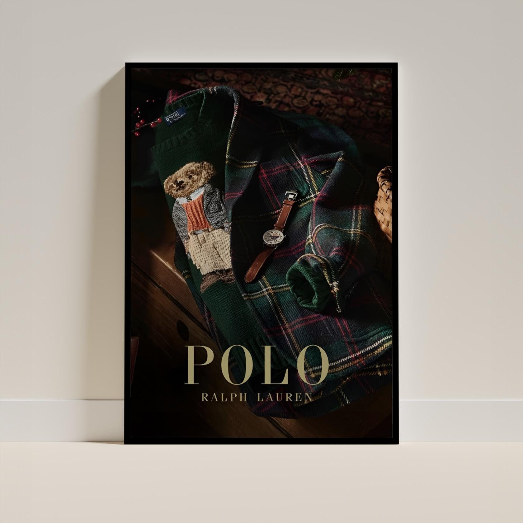 Polo Ralph Lauren Vintage Advert Poster Iconic Fashion Brand Wall Art Classic American Style Perfect Home Decor and Gift Fashion Collectors